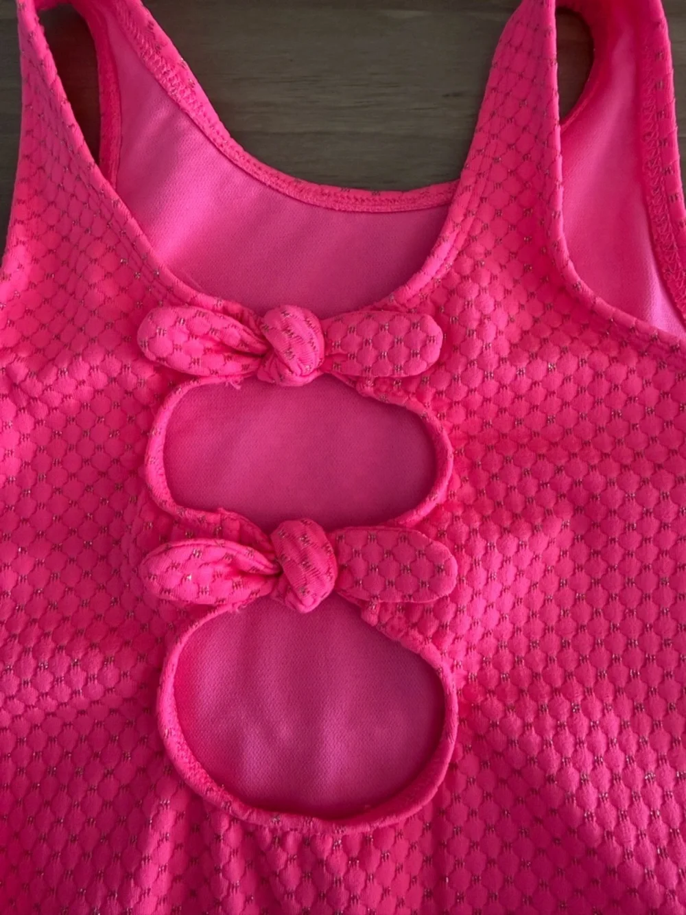 Cat & Jack Neon Pink Girls' One-Piece Swimsuit Size 5T